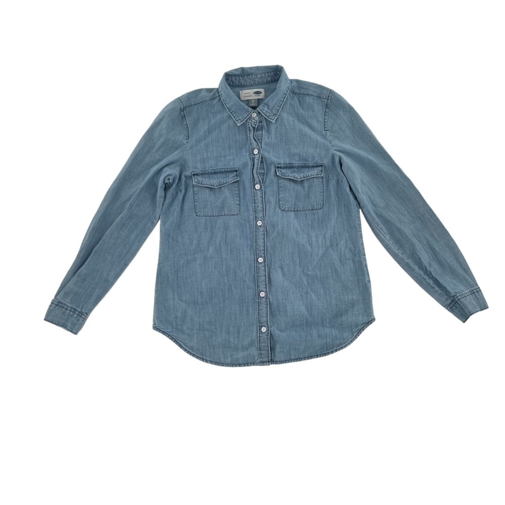 Old Navy Classic Long Sleeve Jean Shirt Size XS Women's